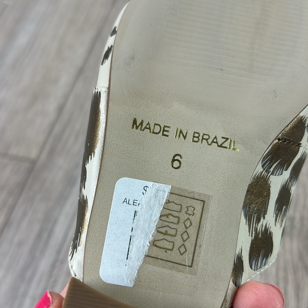 New nwot perfect Alepel Gold Cheetah mule 6 - Picture 8 of 8